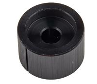 498-839 RS PRO 22mm Black Potentiometer Knob for 6.4mm Shaft Splined