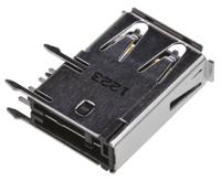 292336-1 TE Connectivity Right Angle, Through Hole, Socket- Single Port Type A 2.0 USB Connector