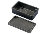 1551hbk Hammond 1551 Series Black ABS Enclosure, IP54, Flanged, Black Lid, 60 x 35 x 20mm