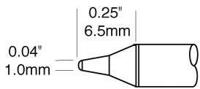 sttc-101p Metcal STTC 1 mm Conical Soldering Iron Tip for use with MX-H1-AV, MX-RM3E