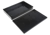 1599kbk Hammond 1599 Series Black Flame Retardant ABS Enclosure, IP54, Black Lid, 220 x 140 x 40mm