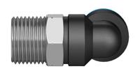 qsl-38-10 Festo QS Series Elbow Threaded Adaptor, R 3/8 Male to Push In 10 mm, Threaded-to-Tube Connection Style, 153052