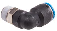 qsl-38-12 Festo QS Series Elbow Threaded Adaptor, R 3/8 Male to Push In 12 mm, Threaded-to-Tube Connection Style, 153053
