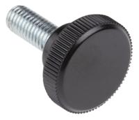 702-7550 RS PRO Black Knurled Clamping Knob, M8, Threaded Stud