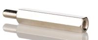 606-709 RS PRO Standoff, M3 x M3 Thread, 25mm Body, Brass, Male/Female, 10mm Stud