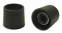 588-687 RS PRO 19.7mm Black Potentiometer Knob for 6mm Shaft D Shaped