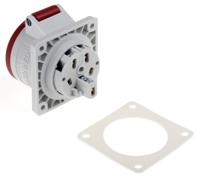 1385 MENNEKES IP44 Red Panel Mount 3P + N + E Industrial Power Socket, Rated At 16A, 400 V