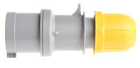 2133230 Scame IP44 Yellow Cable Mount 2P + E Industrial Power Plug, Rated At 32A, 110 V