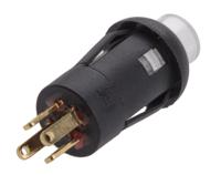 820-7527 RS PRO Illuminated Miniature Push Button Switch, Momentary, PCB, 8mm Cutout, SPST, White LED, 30V dc
