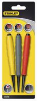 0-58-930 Stanley 3-Piece Punch Set, Pin Punch, 0.8 → 2.4 mm Shank