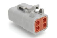 atm06-4s Amphenol Industrial, ATM Automotive Connector Plug Grey Cable Mount 4 Way, Crimp Termination ATM06-4S