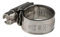 172-0593 RS PRO Stainless Steel 316 Slotted Hex Hose Clip, 12.3mm Band Width, 11 → 16mm ID