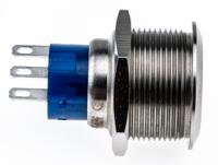 175-9334 RS PRO Push Button Switch, Momentary, Panel Mount, 22.2mm Cutout, SPDT, 250V ac, IP67