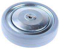 000162 Tente Grey Rubber Non-Marking Trolley Wheel, 100kg