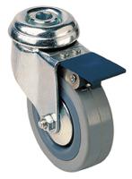 313927 Guitel Hervieu Braked Swivel Castor Wheel, 80kg Capacity, 120mm Wheel