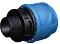 158400127 Georg Fischer Plastic Pipe Fitting, Straight Threaded Male Adaptor, 25mm, R 3/4in
