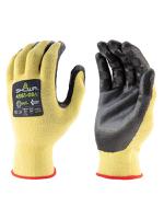 shos377 Showa 451 Yellow Elastane Elastane Work Gloves, Size 9, Nitrile Foam Coating
