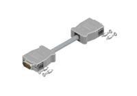 16-512360 Amphenol Industrial 16-5123 9 Way Cable Mount D-sub Connector Male to Female, with Snap locks