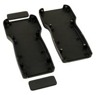 1553tbkbat Hammond 1553 Series Black Flame Retardant ABS Handheld Enclosure, Integral Battery Compartment, IP54, 210 x 100 x 32mm