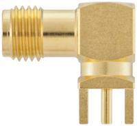 32k201-400l5 Rosenberger SMA Series, Jack PCB Mount SMA Connector, 50Ω, Solder Termination, Right Angle Body