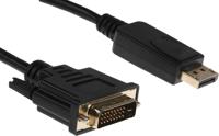 182-8784 RS PRO Male DisplayPort to Male DVI-D, PVC  Cable, 1080p, 1m