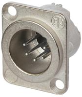 nc6md-lx Neutrik Panel Mount XLR Connector, Male, 50 V, 6 Way, Silver over Nickel Plating