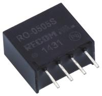 ro-0505s Recom RO DC-DC Converter, 5V dc/ 200mA Output, 4.5 → 5.5 V dc Input, 1W, Through Hole, +85°C Max Temp -40°C Min