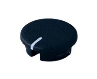 a4113100 OKW Black Potentiometer Knob Round Shaft, A4113100
