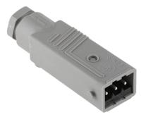 932143106-stas-3-n-grey Hirschmann, ST IP54 Grey Cable Mount 3P + E Industrial Power Plug, Rated At 16A, 250 V dc, 400 V ac