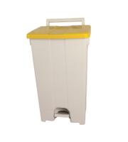 101710y Robert Scott 90L Polaris Pedal Bin 90L Yellow Pedal Polypropylene Waste Bin