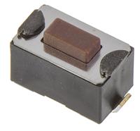 dtsm31nv APEM Brown Button Tactile Switch, SPST 50 mA @ 12 V dc 0.8mm