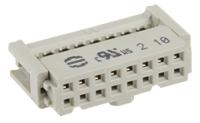 09185166813 HARTING 16-Way IDC Connector Socket for Cable Mount, 2-Row