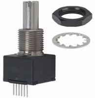 em14r1d-r20-l032n Bourns 5V dc 32 Pulse Optical Encoder with a 6 mm Slotted Shaft, Through Hole, Axial PC Pin