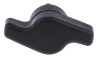 478-444 RS PRO Black Wing Clamping Knob, M6, Threaded Stud