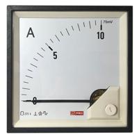 186-2503 RS PRO Analogue Panel Ammeter 0/10A For Shunt 75mV DC, 92mm x 92mm, 1 % Moving Coil
