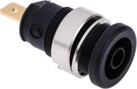 972355100 Hirschmann Test & Measurement Black Female Banana Socket, 4 mm Connector, Tab Termination, 25A, 1000V ac/dc, Gold