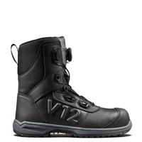 v2420 V12 Footwear Vanguard Black Fibreglass Toe Capped Men's Safety Boots, UK 6.5, EU 40