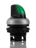 216827-m22-wrlk-g Eaton RMQ Titan Series 2 Position Selector Switch Head, 23mm Cutout, Green Handle