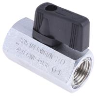 486-277 RS PRO Chrome Plated Brass Hydraulic Ball Valve G 1/4