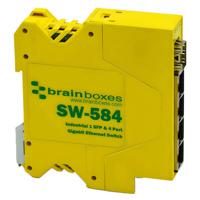 sw-584 Brainboxes Industrial Ethernet Switch, 4 RJ45 Ports
