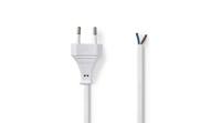 rnd-465-01015 Mains Cable Euro Male to Open White 2m