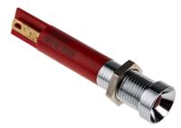 210-945 RS PRO Red Panel Mount Indicator, 12V dc, 8mm Mounting Hole Size, Solder Tab Termination
