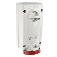 5611687 Scame Switchable IP67 Industrial Interlock Socket 3PN+E, Earthing Position 6h, 16A, 415 V