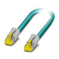 1408367 Phoenix Contact, 10m Cat6a, Blue RJ45 to Male RJ45, Shielded Shielded, Terminated