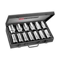 k405e Facom 12-Piece Metric 3/4 in Deep Socket Set, 6 point