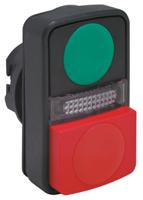zb5aw7l3740 Schneider Electric Harmony XB5 Series Green, Red Momentary Push Button Head, 22mm Cutout, IP66, IP69K