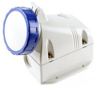 5183253t Scame IP66, IP67 Blue Wall Mount 2P + E Industrial Power Socket, Rated At 32A, 230 V