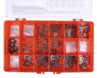 278-360 890 piece E Type, External, Internal Stainless Steel Circlip Kit for 2.25 → 12 mm, 4 → 16 mm, 8 →