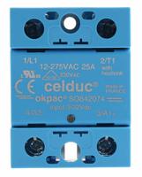 so842074 Celduc SO8 Series Solid State Relay, 25 A Load, Panel Mount, 275 V rms Load, 32 V Control