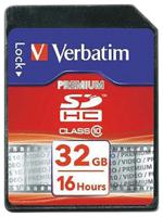 43963 Verbatim 32 GB SDHC SD Card, Class 10
